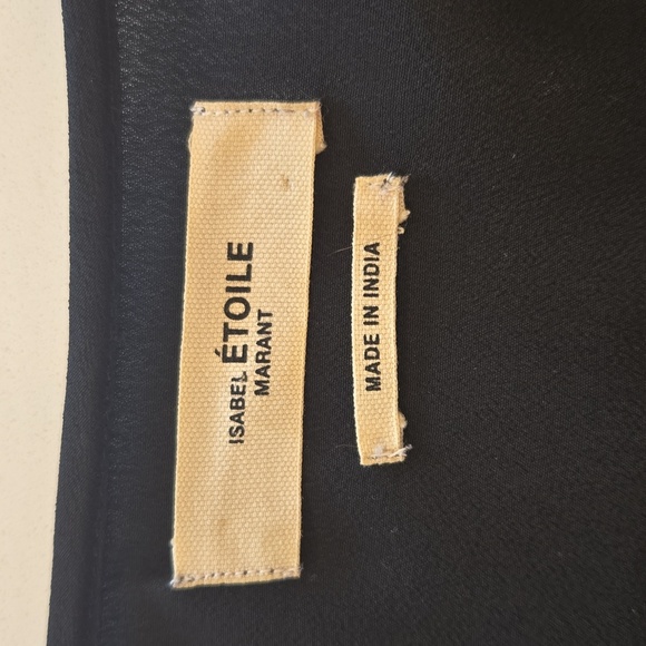 Isabel Marant V Neck Cap Sleeve Midi Black Dress Size 40 - Picture 6 of 8